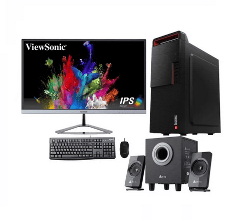 NIT PC- 04 GHC0100F-1G Intel Core i3 10100F 1GB DDR3 GPU 8GB DDR4 128GB PCIe SSD + 1TB HDD With 21.5 Inch Monitor